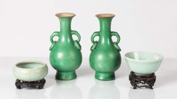 Pair of Chinese Vases & Two Bowls