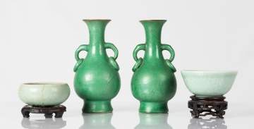 Pair of Chinese Vases & Two Bowls