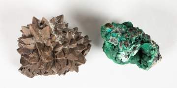 Calcite Dogtooth & Malachite Chrysocolla Stones