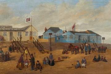 J. R. Cafferata (British School, active 1860s) Whittaker's Refreshment Rooms, with Mrs Webster's Blue Cottage Beyond