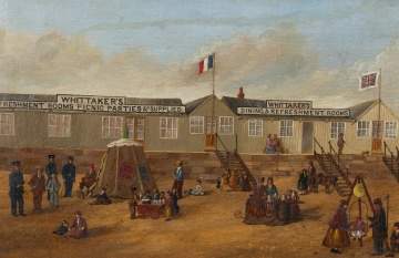 J. R. Cafferata (British School, active 1860s) Whittaker's Refreshment Rooms, with Mrs Webster's Blue Cottage Beyond