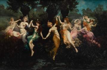 Moritz Stifter (Austrian, 1857-1905) Nymphen (Nymphs)
