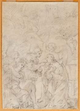 Italian School, 17th / 18th Century, Last Communion of a Saint