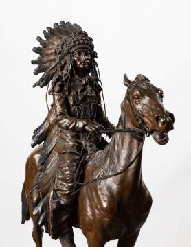 Carl Kauba (Austrian/American, 1865-1922) Indian on Horseback