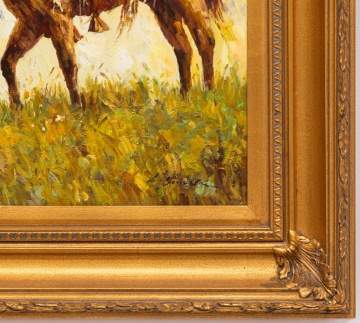 Kim Mackey (American, b. 1953) Western Scene