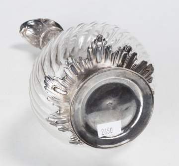 French Crystal & Sterling Silver Claret Jug