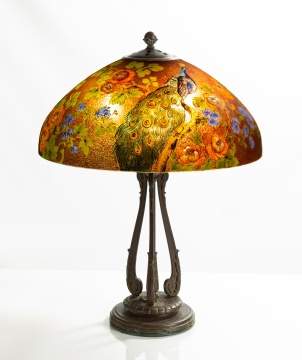 Handel Peacock Lamp