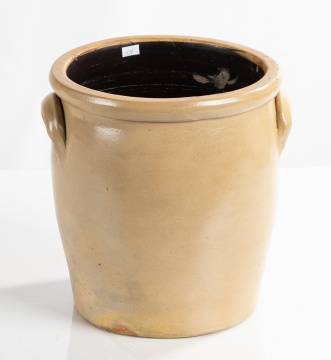 C.W. Braun, Buffalo, New York, Two-Gallon Stoneware Crock with Cobalt Star