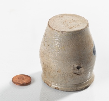 Miniature Cobalt-Decorated Stoneware Jar, Attributed to Cowden & Wilcox