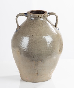 Large Cobalt-Decorated Stoneware Six-Gallon Water Cooler