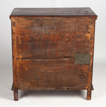 William and Mary Joined Oak and Pine Chest of Drawers, Boston Area, 1690-1710