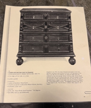 William and Mary Joined Oak and Pine Chest of Drawers, Boston Area, 1690-1710