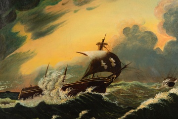 Thomas Chambers (American, 1808-1869) The Red Rover in a Storm