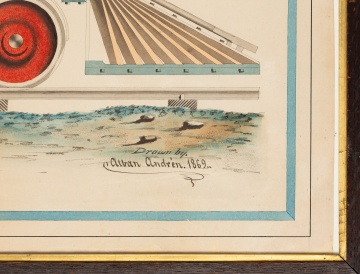 Alban Andren (American, 19th Century) The 'Onward', Hinkley & Williams 4-4-0 Locomotive, 1870