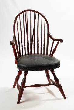 Bow-Back Brace-Back Windsor Armchair, Providence, Rhode Island, 1790-1811