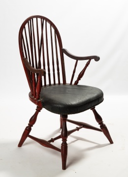 Bow-Back Brace-Back Windsor Armchair, Providence, Rhode Island, 1790-1811