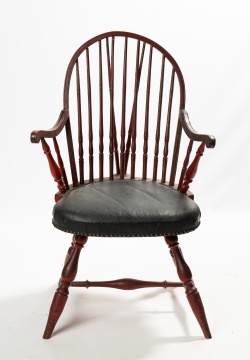 Bow-Back Brace-Back Windsor Armchair, Providence, Rhode Island, 1790-1811