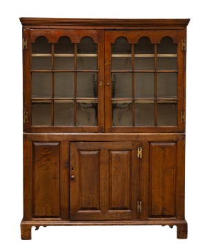 Chippendale Walnut Two-Part Cupboard, Virginia or Pennsylvania