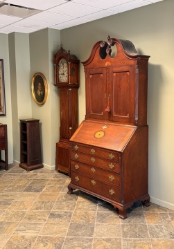 Connecticut Chippendale Inlaid Cherry Secretary, 1790-1810