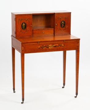Edwardian Painted Satinwood Bonheur-du-Jour