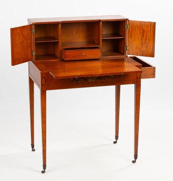 Edwardian Painted Satinwood Bonheur-du-Jour