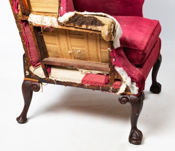George II Style Mahogany Wing Chair
