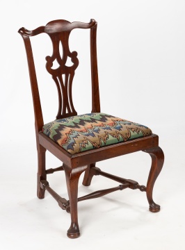 Two American Queen Anne Mahogany Side Chairs