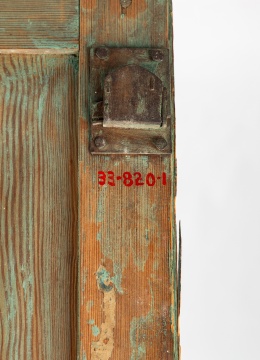 Pennsylvania Painted Pine Hanging Corner Cupboard, Berks County, 18th Century
