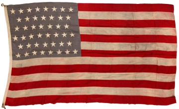 45-Star American Flag and a U.S. Navy Church Pennant