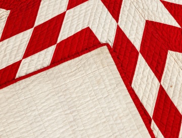 Fine Pieced and Appliqued Patriotic Quilt with Eagles, Shields and Flags, Dated 1898