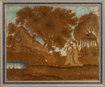 Silk Needlework Picture, Folwell School, Philadelphia