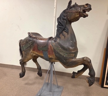 Dentzel Carved and Painted Carousel Jumper Horse