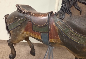 Dentzel Carved and Painted Carousel Jumper Horse