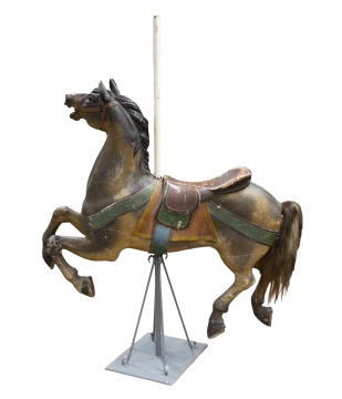 Dentzel Carved and Painted Carousel Jumper Horse