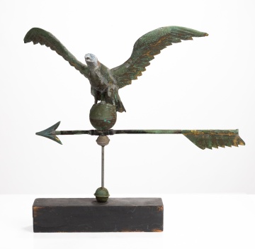 Copper and Zinc Eagle Weathervane