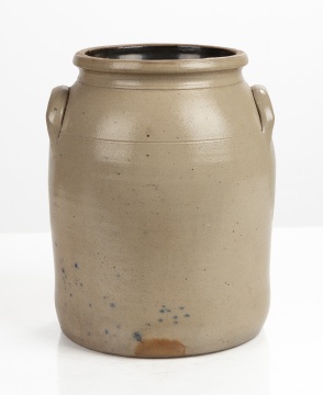 O.L. & A.K. Ballard Three-Gallon Cobalt-Decorated Stoneware Crock, Burlington, Vermont