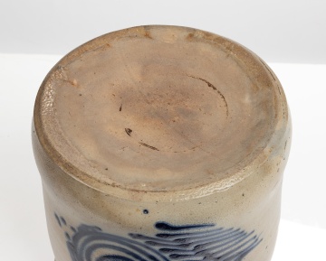 O.L. & A.K. Ballard Three-Gallon Cobalt-Decorated Stoneware Crock, Burlington, Vermont