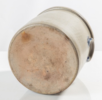 J. Mantell, Penn Yan, Two-Gallon Stoneware Crock with Cobalt Flower