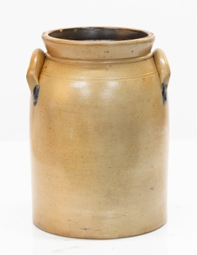 Lyons, New York, Two-Gallon Stoneware Jar with Cobalt Floral Spray