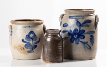 Three Pieces of Yates County Stoneware: Penn Yan and Dundee