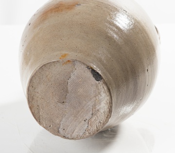 One-Gallon Ovoid Stoneware Jug with Cobalt Flower, New York State