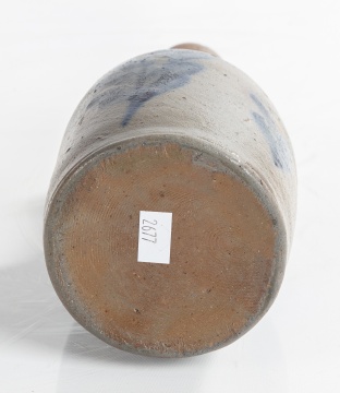 Cobalt-Decorated Stoneware Bottle