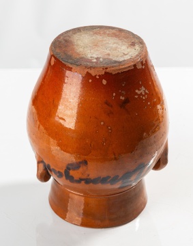 Redware Jar with Manganese Script Inscription