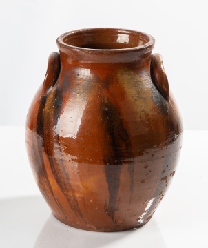 Manganese-Decorated Redware Jar, Attributed to Nathaniel Rochester, West Bloomfield, New York