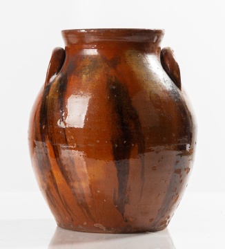 Manganese-Decorated Redware Jar, Attributed to Nathaniel Rochester, West Bloomfield, New York