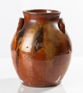Manganese-Decorated Redware Jar, Attributed to Nathaniel Rochester, West Bloomfield, New York