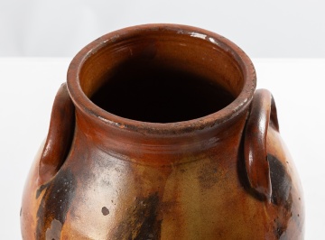 Manganese-Decorated Redware Jar, Attributed to Nathaniel Rochester, West Bloomfield, New York