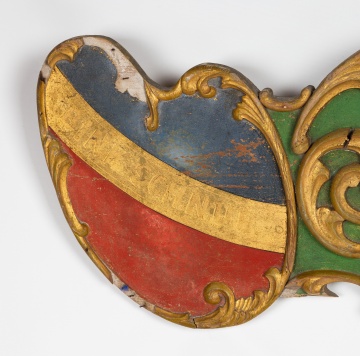 'Chas. S. Green, Signs' Carved, Gilt and Painted Sign Painter's Trade Sign, Columbus, Indiana