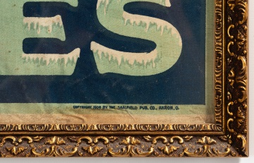 'Ice Cream Soda and Sundaes' Chromolithograph Soda Fountain Sign, Saalfield Publishing, Akron, 1910
