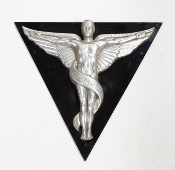 Art Deco Cast Aluminum Chiropractic Trade Sign
